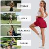 image:imageSkorts for Woman Tennis Skirt with Pockets Shorts Golf Skort High Waisted Athletic Skirts Workout PickleballRed