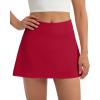 image:imageSkorts for Woman Tennis Skirt with Pockets Shorts Golf Skort High Waisted Athletic Skirts Workout PickleballRed