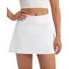 image:imageSkorts for Woman Tennis Skirt with Pockets Shorts Golf Skort High Waisted Athletic Skirts Workout PickleballWhite