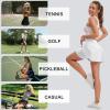 image:imageSkorts for Woman Tennis Skirt with Pockets Shorts Golf Skort High Waisted Athletic Skirts Workout PickleballWhite