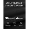 image:imageWide Leg Dress Pants for Women Pull on Elastic Stretchy Work Pants High Waisted Casual Slacks with PocketsBlack