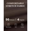 image:imageWide Leg Dress Pants for Women Pull on Elastic Stretchy Work Pants High Waisted Casual Slacks with PocketsBrown