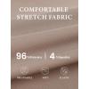 image:imageWide Leg Dress Pants for Women Pull on Elastic Stretchy Work Pants High Waisted Casual Slacks with PocketsLight Coffee