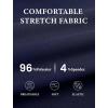 image:imageWide Leg Dress Pants for Women Pull on Elastic Stretchy Work Pants High Waisted Casual Slacks with PocketsNavy Blue