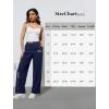 image:imageWide Leg Dress Pants for Women Pull on Elastic Stretchy Work Pants High Waisted Casual Slacks with PocketsNavy Blue