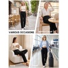 image:imageDLOODA Wide Leg Dress Pants for Women High Wasited Stretchy Work Pants Business Casual Outfits Slacks Trousers with PocketsBlack