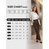image:imageDLOODA Wide Leg Dress Pants for Women High Wasited Stretchy Work Pants Business Casual Outfits Slacks Trousers with PocketsBrown