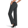 image:imageDLOODA Wide Leg Dress Pants for Women High Wasited Stretchy Work Pants Business Casual Outfits Slacks Trousers with PocketsDark Grey