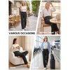image:imageDLOODA Wide Leg Dress Pants for Women High Wasited Stretchy Work Pants Business Casual Outfits Slacks Trousers with PocketsDark Grey