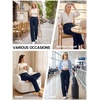 image:imageDLOODA Wide Leg Dress Pants for Women High Wasited Stretchy Work Pants Business Casual Outfits Slacks Trousers with PocketsNavy Blue