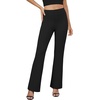 image:imageDLOODA Womens Bootcut Dress Pants Business Casual Work Pants with Pockets High Waist Stretchy Trousers Pull On Office SlacksBlack