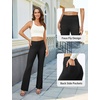 image:imageDLOODA Womens Bootcut Dress Pants Business Casual Work Pants with Pockets High Waist Stretchy Trousers Pull On Office SlacksBlack