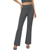 image:imageDLOODA Womens Bootcut Dress Pants Business Casual Work Pants with Pockets High Waist Stretchy Trousers Pull On Office SlacksDark Grey