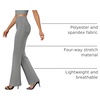 image:imageDLOODA Womens Bootcut Dress Pants Business Casual Work Pants with Pockets High Waist Stretchy Trousers Pull On Office SlacksGrey