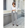 image:imageDLOODA Womens Bootcut Dress Pants Business Casual Work Pants with Pockets High Waist Stretchy Trousers Pull On Office SlacksGrey