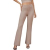 image:imageDLOODA Womens Bootcut Dress Pants Business Casual Work Pants with Pockets High Waist Stretchy Trousers Pull On Office SlacksLight Coffee