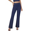 image:imageDLOODA Womens Bootcut Dress Pants Business Casual Work Pants with Pockets High Waist Stretchy Trousers Pull On Office SlacksNavy Blue