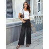 image:imageDLOODA Womens Wide Leg Jeans High Waisted Stretchy Denim Pants Elastic Waist Pull On Sweatpant Jeans Trendy Baggy LooseBlack