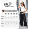 image:imageDLOODA Womens Wide Leg Jeans High Waisted Stretchy Denim Pants Elastic Waist Pull On Sweatpant Jeans Trendy Baggy LooseBlack