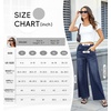 image:imageDLOODA Womens Wide Leg Jeans High Waisted Stretchy Denim Pants Elastic Waist Pull On Sweatpant Jeans Trendy Baggy LooseDark Blue