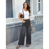 image:imageDLOODA Womens Wide Leg Jeans High Waisted Stretchy Denim Pants Elastic Waist Pull On Sweatpant Jeans Trendy Baggy LooseDark Grey