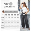 image:imageDLOODA Womens Wide Leg Jeans High Waisted Stretchy Denim Pants Elastic Waist Pull On Sweatpant Jeans Trendy Baggy LooseDark Grey