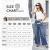 image:imageDLOODA Womens Wide Leg Jeans High Waisted Stretchy Denim Pants Elastic Waist Pull On Sweatpant Jeans Trendy Baggy LooseMedium Blue