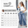image:imageDLOODA Womens Wide Leg Jeans High Waisted Stretchy Denim Pants Elastic Waist Pull On Sweatpant Jeans Trendy Baggy LooseSky Blue