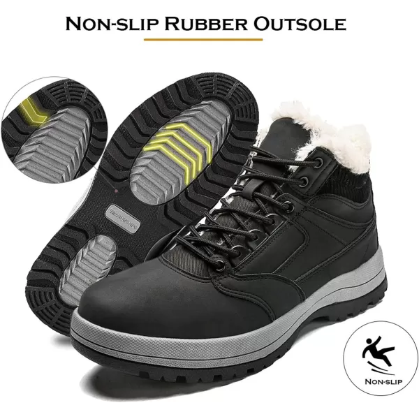 visionreast Men Womens Winter Snow Boots High Top Outdoor Hiking Booties Non Slip Warm Fur Lined Shoes