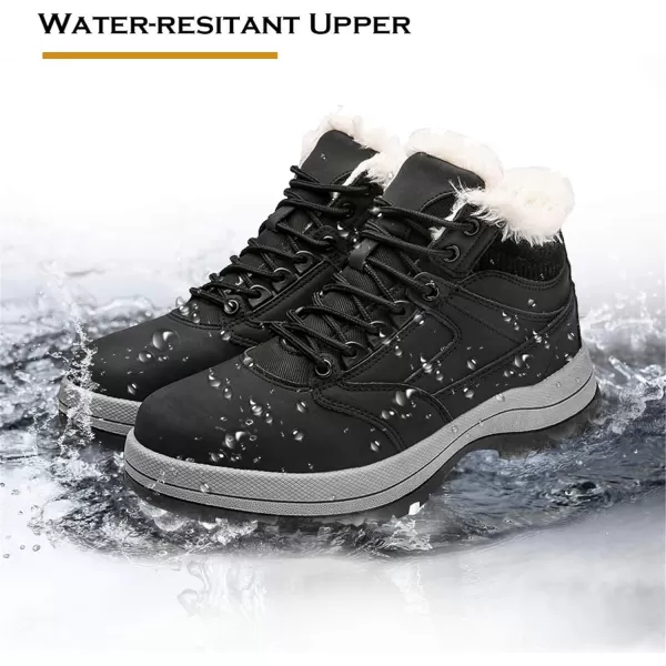 visionreast Men Womens Winter Snow Boots High Top Outdoor Hiking Booties Non Slip Warm Fur Lined Shoes