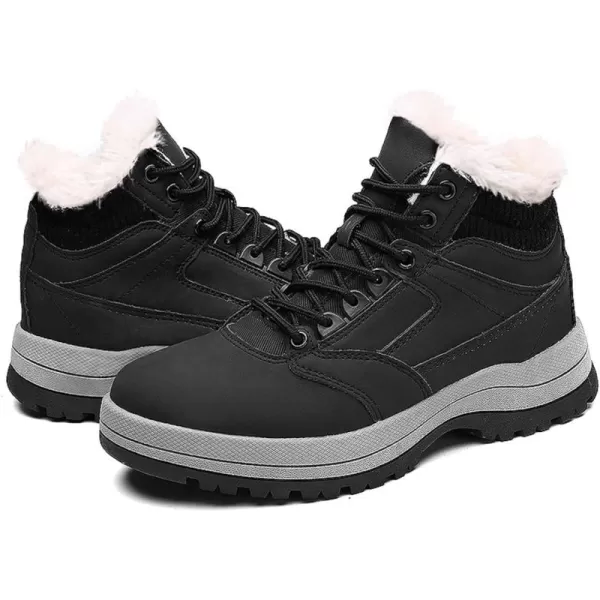 visionreast Men Womens Winter Snow Boots High Top Outdoor Hiking Booties Non Slip Warm Fur Lined Shoes