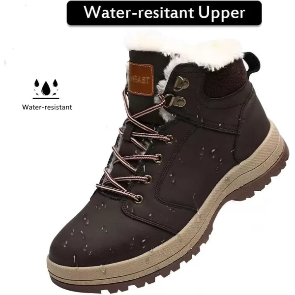 visionreast Men Womens Winter Snow Boots Insulated Outdoor Hiking Shoes Fur Lined Warm Boots