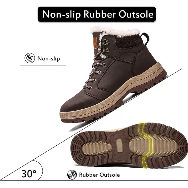 visionreast Men Womens Winter Snow Boots Insulated Outdoor Hiking Shoes Fur Lined Warm Boots