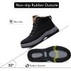 imagevisionreast Men Womens Winter Snow Boots Insulated Outdoor Hiking Shoes Fur Lined Warm BootsBlack