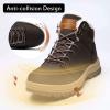 imagevisionreast Men Womens Winter Snow Boots Insulated Outdoor Hiking Shoes Fur Lined Warm BootsBrown