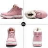imagevisionreast Men Womens Winter Snow Boots Insulated Outdoor Hiking Shoes Fur Lined Warm BootsPink