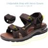 imagevisionreast Mens Athletic Sandals Open Toe Hiking Outdoor Nonslip Sandals Air Cushion Sport Casual Beach SandalsAred Brown