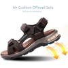 imagevisionreast Mens Athletic Sandals Open Toe Hiking Outdoor Nonslip Sandals Air Cushion Sport Casual Beach SandalsAred Brown