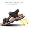 imagevisionreast Mens Athletic Sandals Open Toe Hiking Outdoor Nonslip Sandals Air Cushion Sport Casual Beach SandalsBblack