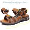 imagevisionreast Mens Athletic Sandals Open Toe Hiking Outdoor Nonslip Sandals Air Cushion Sport Casual Beach SandalsCbrown