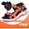 imagevisionreast Mens Athletic Sandals Open Toe Hiking Outdoor Nonslip Sandals Air Cushion Sport Casual Beach SandalsNorange and Black