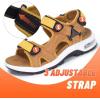 imagevisionreast Mens Athletic Sandals Open Toe Hiking Outdoor Nonslip Sandals Air Cushion Sport Casual Beach SandalsObrown and Yellow