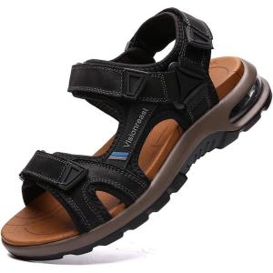 imagevisionreast Mens Athletic Sandals Open Toe Hiking Outdoor Nonslip Sandals Air Cushion Sport Casual Beach SandalsBblack