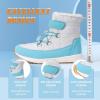 imagevisionreast Women Warm Winter Snow Boots Waterproof Outdoor Fleece Fur Lined Shoes Non Slip Hiking Sneaker Booties