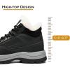 image:imagevisionreast Men Womens Winter Snow Boots High Top Outdoor Hiking Booties Non Slip Warm Fur Lined Shoes