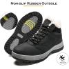 image:imagevisionreast Men Womens Winter Snow Boots High Top Outdoor Hiking Booties Non Slip Warm Fur Lined Shoes
