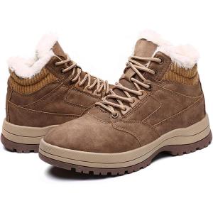 image:imageMen Womens Winter Snow Boots Outdoor Hiking Booties Non Slip Warm Fur Lined Shoes