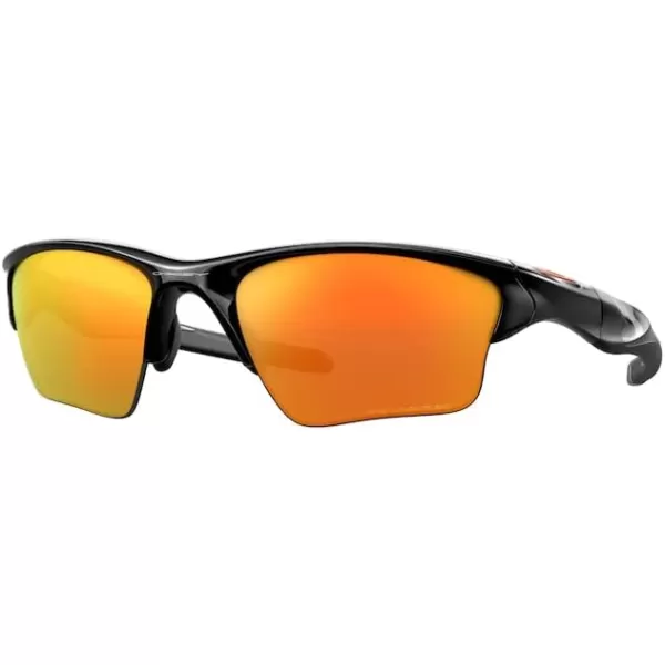 imageOakley Half Jacket 20 XL OO9154 Sunglasses For Men BUNDLE Leash Designer iWear Care KitPolished Black  Fire Iridium Polarized