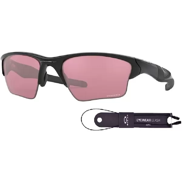 imageOakley Half Jacket 20 XL OO9154 Sunglasses For Men BUNDLE Leash Designer iWear Care KitPolished BlackPrizm Dark Golf