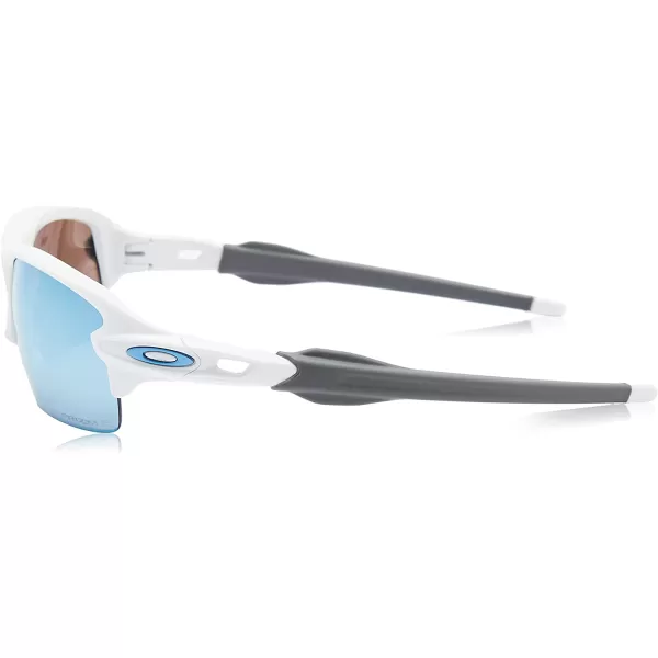 imageOakley Kids Oj9005 Flak Xs Rectangular SunglassesPolished WhitePrizm Deep Water Polarized